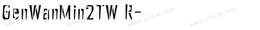 GenWanMin2TW R字体转换